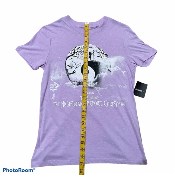 Disney Nightmare Before Christmas Jack and Sally Light Purple T-Shirt NWT - Picture 3 of 15